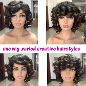 Accessories | 14 Brown Short Curly Bang Ladies Wig New  display picture 3